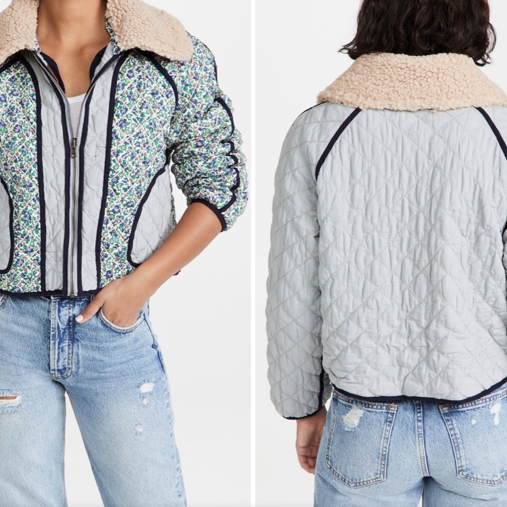 THE GREAT. The Short Quilted Reversible Jacket  EUC Size 1